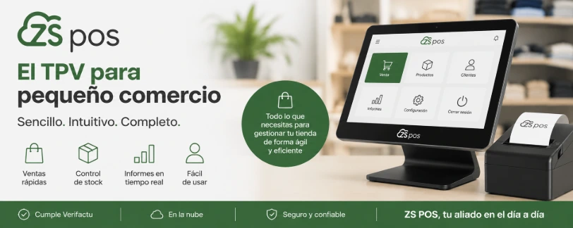 TPV para comercio con ZSpos: software para tiendas y comercio minorista