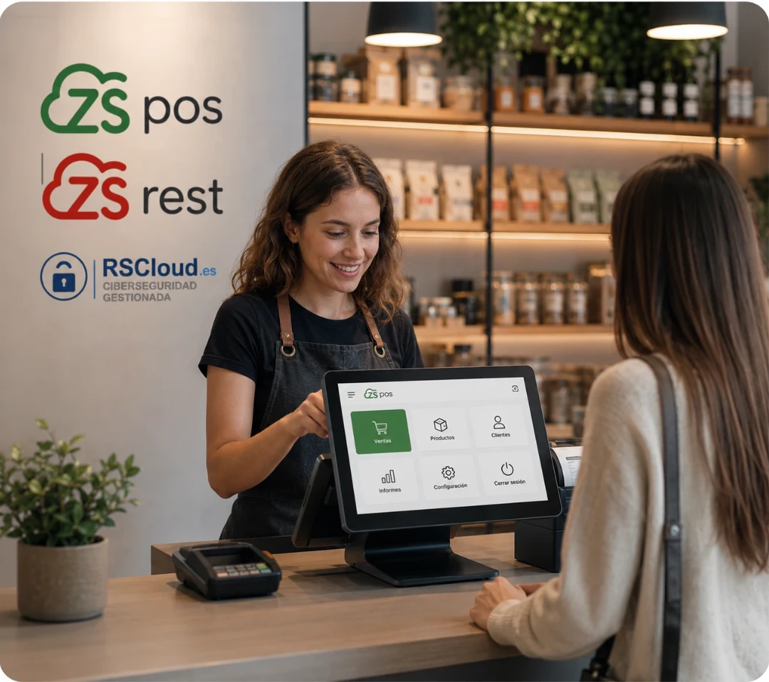 Terminal de punto de venta en el mostrador de uno de los locales de una cadena